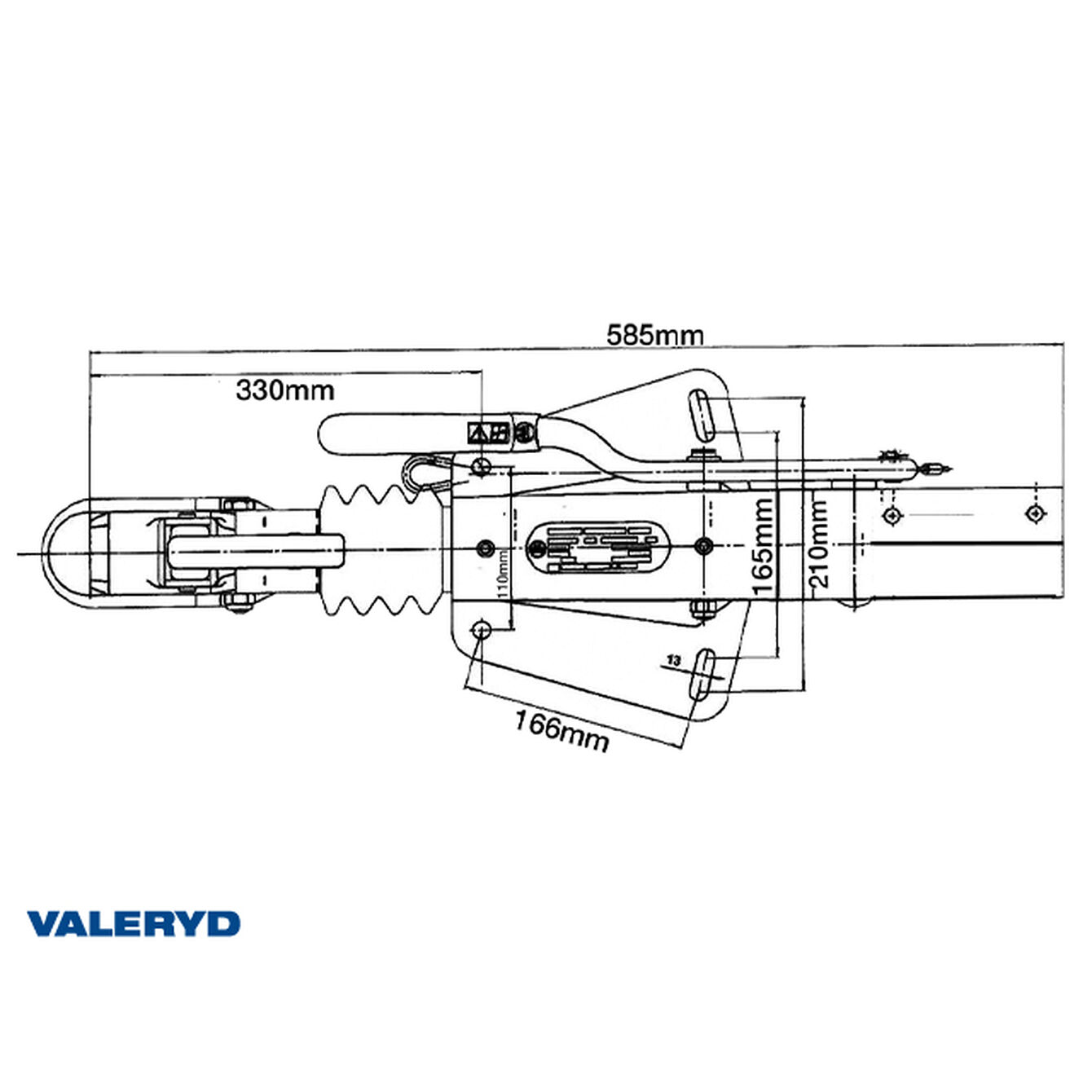 Auflaufeinrichtung BPW ZAF 2,0-2 / 2,0-3 Par Valeryd - Neuf, Pour Essieux 1250-2000kg