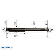 Påskjutsdämpare passar till BPW AK 3509 ZAF 3,5