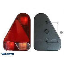 Baklampa Ajba Ear Vänster L160xB220xH54 m triangelreflex. Bajonettanslutning