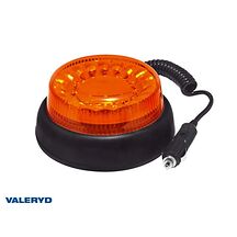 LED Varningslampa gul. Kabel 7,8m med koppling för cigarettuttag. Magnetfäste