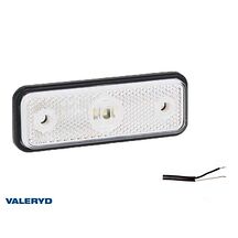 LED Positionsljus Valeryd 102x36*9 vit 12-30V med reflex inkl. 450 mm kabel