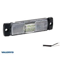 LED Positionsljus Valeryd 130x32x14,5 vit 12-30V med reflex inkl. 450 mm kabel