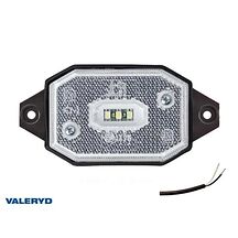 LED Positionsljus Valeryd 96x42x33 vit med fäste CC=86mm, 12-30V inkl. 450mm kab