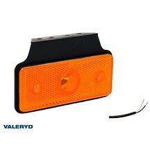 LED Sidomarkeringslykta Valeryd 110x50x10 gul 12-30V med reflex inkl. 450 mm kab