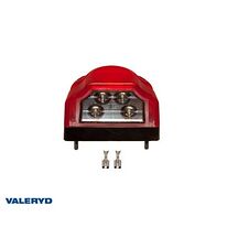 LED Skyltlykta Valeryd L100xB55xH55 12-30V. Med rött positionsljus.