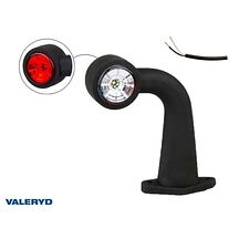 LED Breddmarkeringslykta Valeryd 175x170x45 vit/röd 12-30V inkl. 400 mm kabel, h