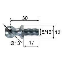 Kulbult Ø13 L=30 5/16 tum