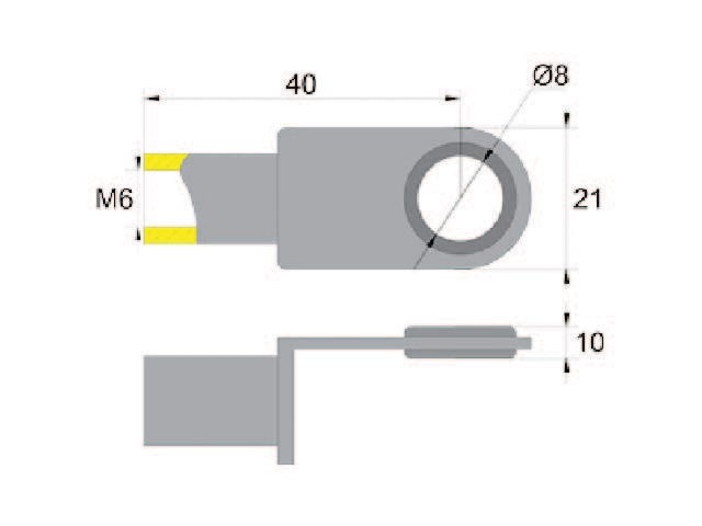 Fästögla för gasfjäder L 40 M6