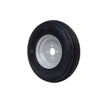 Hjul 5.00x10 4PR Bultcirkel 4x100 Centrumhål 57mm Offset 0 silver Max 325kg Hjul 5.00x10 4PR Bultcirkel 4x100 Centrumhål 57mm Offset 0 silver Max 325kg