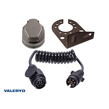 Kabelsats 13-7 pol med stickdosa, spiralkabel och hållare