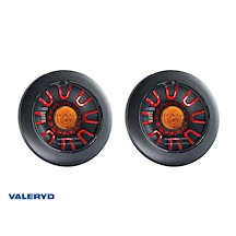 LED Baklampa SCANDI-313 svart Valeryd Höger/Vänster Ø155x39mm 12-36V, 1m kabel (