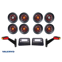 Belysningskit LED till lastbilstrailer - Svart Belysningskit LED till lastbilstrailer - Svart