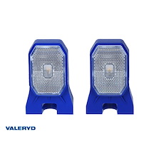 LED Positionsljus Valeryd 100x63x46mm vit inkl. QS075 kontakt Blå hållare (2-pac