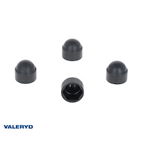 Mutterskydd 13mm M8 nyckelgrepp svart (4-pack)