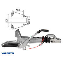 Påskjutsbroms Knott. V. KF30-E. utf. GF. OE. 1600-3000 Kg. med konsol