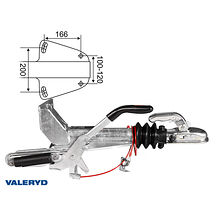 Påskjutsbroms Knott. V. KFL14-A. OE. 750-1400 Kg. med konsol
