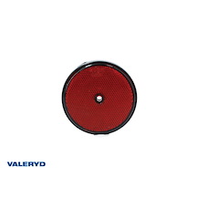 Rund reflex Radex Ø80 mm röd med skruvhål