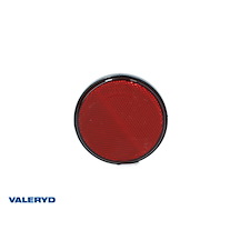 Rund reflex Radex Ø80 mm röd självhäftande