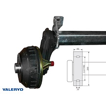 Släpvagnsaxel AL-KO 200x50 1000kg 1200/1650 4x100