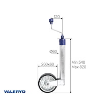 Stödhjul Ø60 mm varmgalvaniserad 500 kg 200x55 mm Stödhjul Ø60 mm varmgalvaniserad 500 kg 200x55 mm