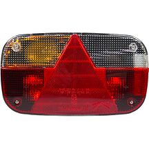 Baklampa Aspöck Multipoint III, Vä, 244x138x60 med dimljus, bajonett inkl. glödl