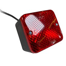 Dimljuslampa L85xB75xH57, kabel 300mm, 2 x M5 skruvanslutning