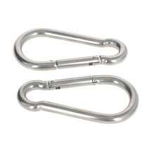 Karbinhake DIN5299 C 6x60mm, 63 Kg Rostfritt stål (2-pack)