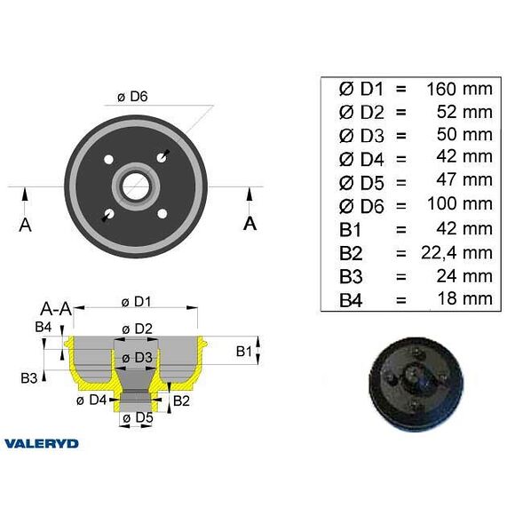VALERYD Bromstrumma 160*35 4*100