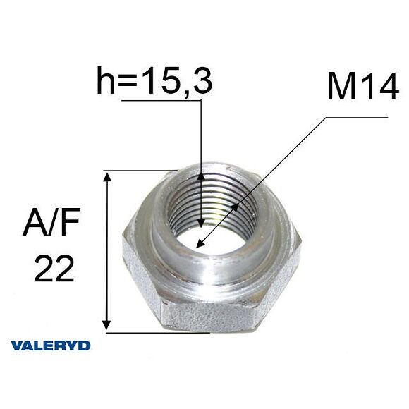 VALERYD Kronmutter M14*1,5