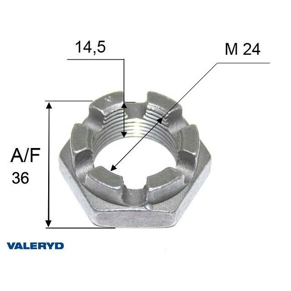 VALERYD Kronmutter M24*1,5