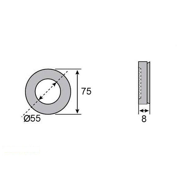 VALERYD Navtätning 55x75x8 Al-Ko