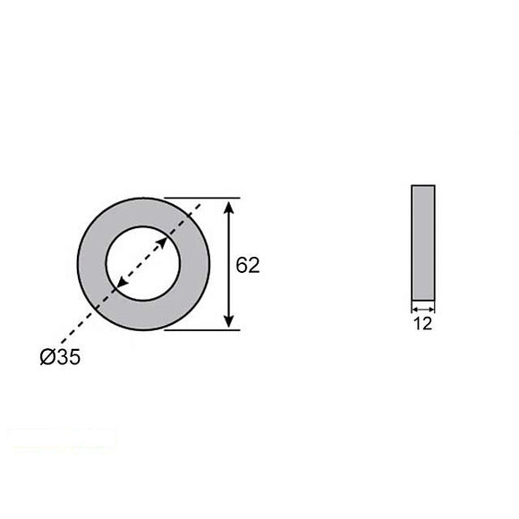 VALERYD Navtätning 2-delad 35x62x12 till 6418 BPW