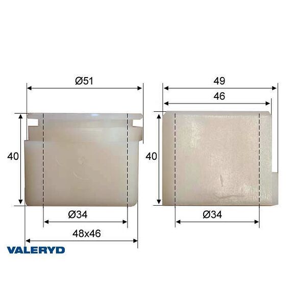 VALERYD Påskjutsbussningsats 35x42,5x40 Alko 60S 60S/2 60S/3 90S/3, 1996-