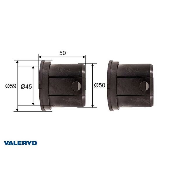VALERYD Påskjutsbussningssats - Avonride - Knott KF/KFL/KR/KRV