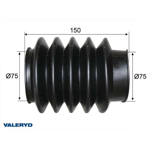 VALERYD Gummibälg Knott KF/KRV/KFG 27/30 75/75mm