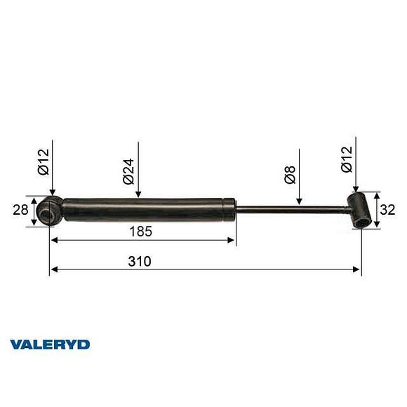 VALERYD Påskjutsdämpare ZAF 1.0-1 CC=310