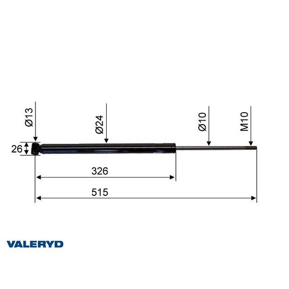 VALERYD Påskjutsdämpare GTA 1,3 CC=515