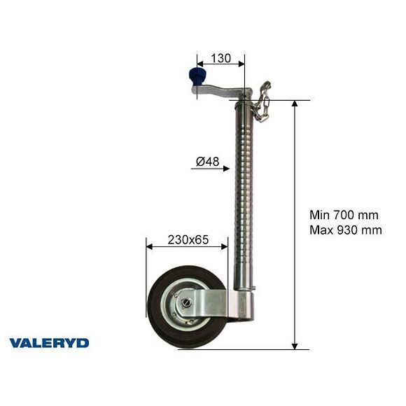 VALERYD Stödhjul SS 48 mm 230*65