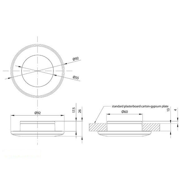 VALERYD LED Innerbelysning rund Ø92 guld