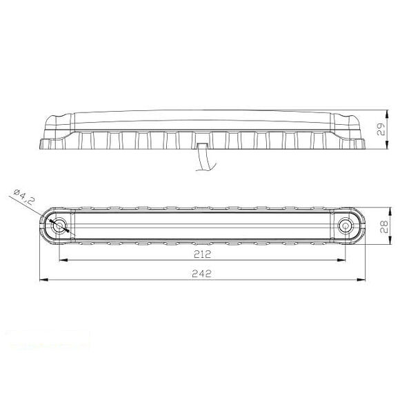 VALERYD LED Innerbelysning 242x28x29 grön