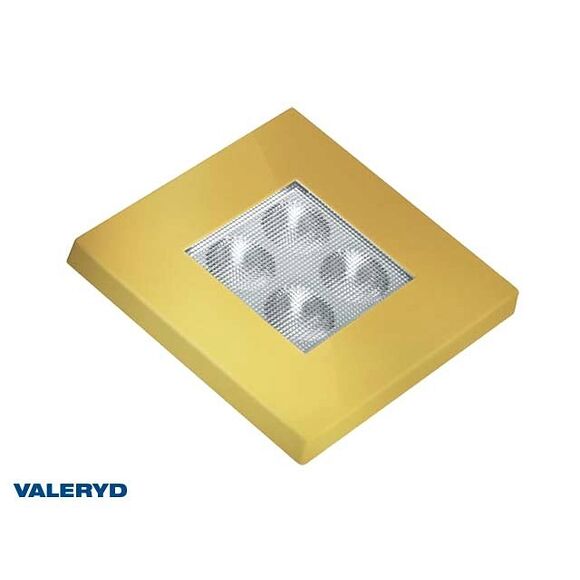 VALERYD LED Innerbelysning fyrkantig 76x76 guld