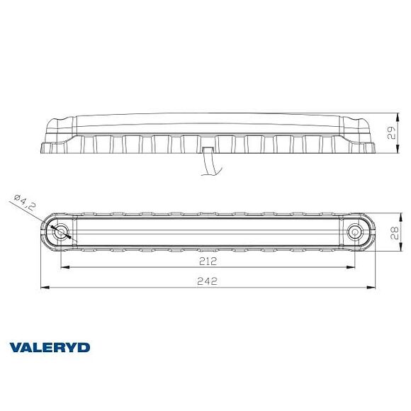 VALERYD LED Innerbelysning 242x28x29 blå