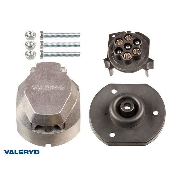 VALERYD Släpvagnskontakt / Stickdosa 7-pol, aluminium