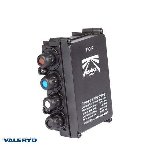 VALERYD kopplingsbox Aspöck 182x161x67mm låg ASS1 8-utgångar