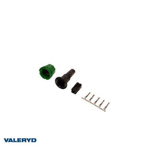 VALERYD Bajonettkontakt 5-pol höger/grön, utvändig spårning