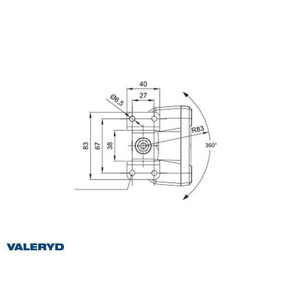 VALERYD Fäste till Arbetslampor 3110000 och 3110001 galvat stål