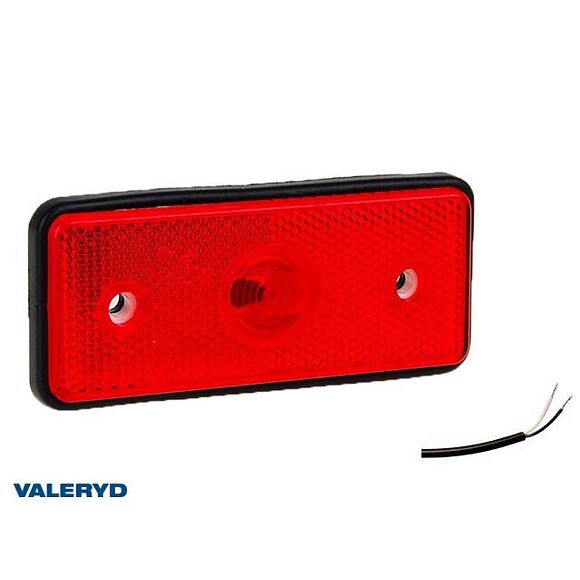 VALERYD LED Positionsljus Valeryd 110x50x10 röd 12-30V med reflex inkl. 450 mm kabel