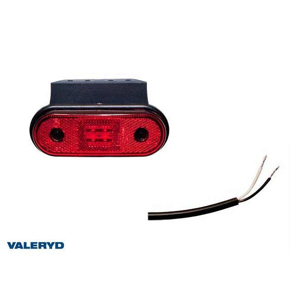 VALERYD LED positionsljus Valeryd 120x67x18 röd 12-30V med reflex inkl.450 mm kabel