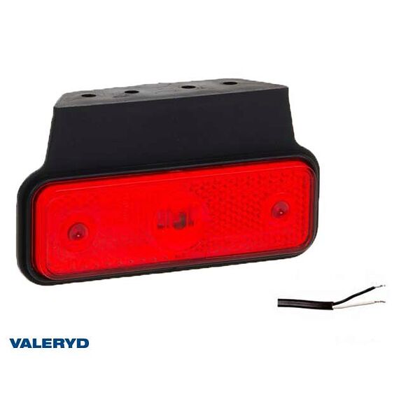 VALERYD LED Positionsljus Valeryd 105x60x10 röd 12-30V inkl. 450 mm kabel