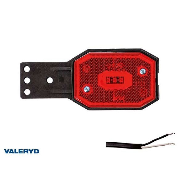 VALERYD LED Positionsljus Valeryd 113x42x34 röd med fäste 12-30V inkl. 450mm kabel